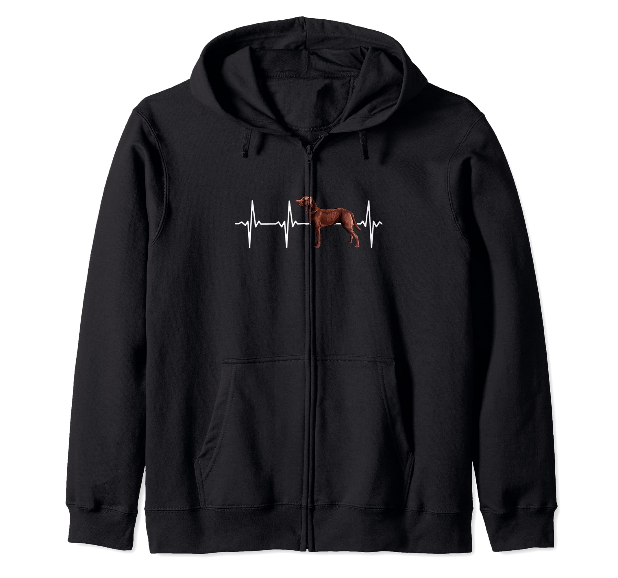 Chesapeake Bay Retriever Heartbeat Love My Dog Zip Hoodie