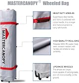 MasterCanopy Durable Ez Pop-up Gazebo 3x3M Black with Roller Bag view 4