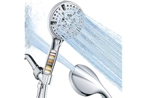 High Pressure10-mode Handheld Shower Head Set - Anti Clogging Nozzles, Removable Shower Head for Cleaning Tubs and Pets, Incl