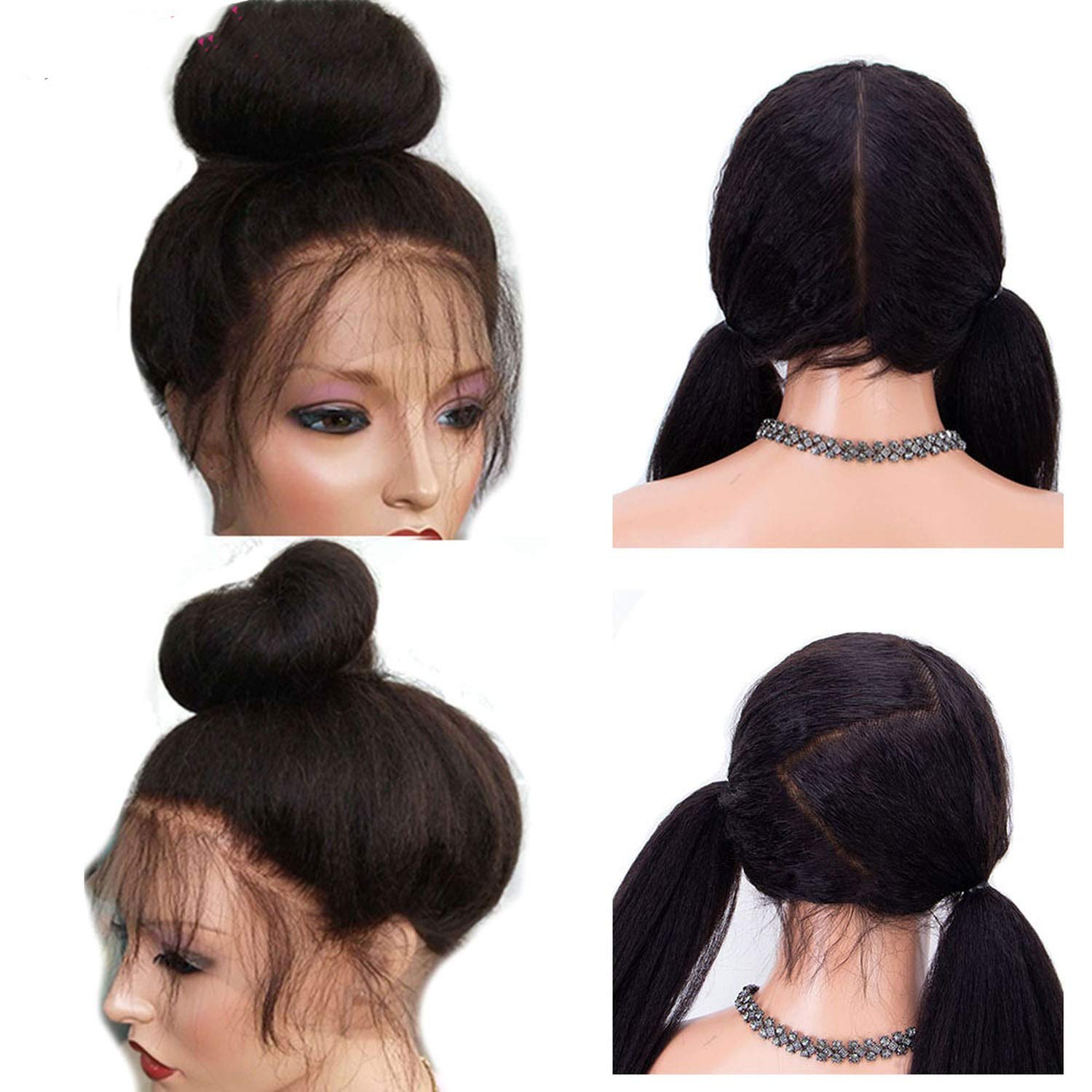 Amazon Com Full Lace Human Hair Wigs For Black Women Straight