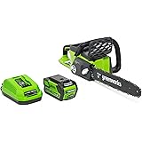 Greenworks G-MAX 40V 16-Inch Cordless Chainsaw, 4AH Battery and a Charger Included, 20312