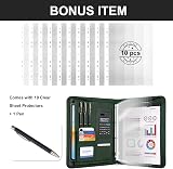 Leathario A4 Portfolio Folder 4 Ring Conference Folder Vegan Leather 175 Sheet view 2