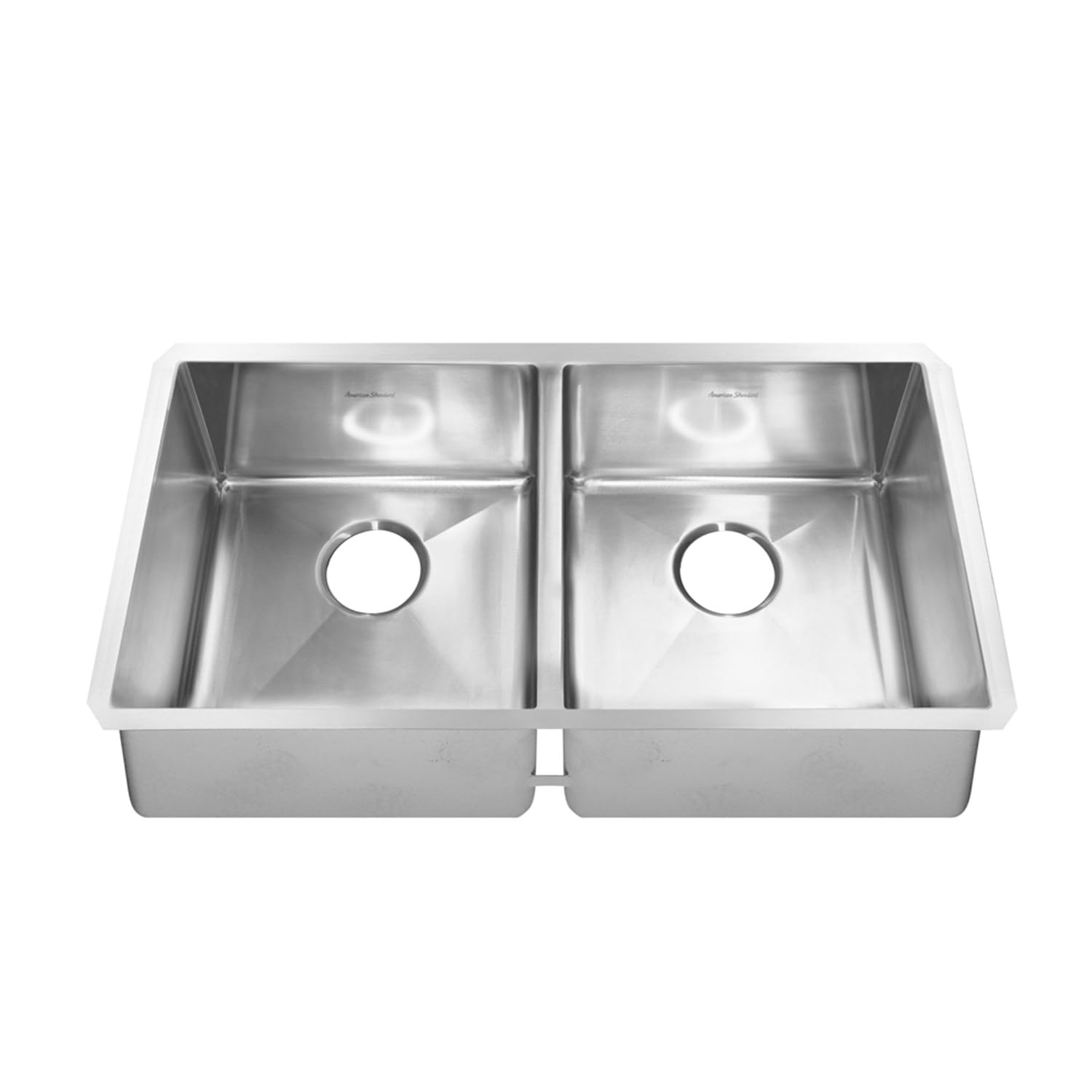 American Standard 18DB.9351800.075 Pekoe Undermount 35x18 Double Bowl Kitchen Sink with included drain and bottom grid Stainless Steel