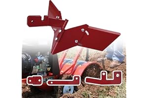 ELYASPEDY 2025 Upgrade 15683 Hiller-Furrower Kit for Rear Tine Tillers，Compatible with Earthquake Rear Tine Tillers，Three Connection Adapters，Adjustable Hill Size，Easy to Install,Red