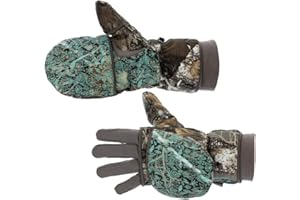 DOING SOMETHING GREAT Flip Top Mittens for Women with Glove Liner, Waterproof with 80g Thinsulate and Grippy Silicone Palms