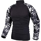 Mens Army Military Battle Combat Camo Tactical Uniform Hunting Game Shirts Tops