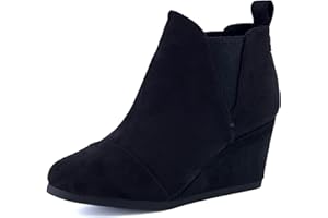 DUNE LONDON Dunes Women's Zoey Wedge Bootie, Soft Vegan Suede, Easy Slip-On Design, Memory Foam, Wide Widths Available