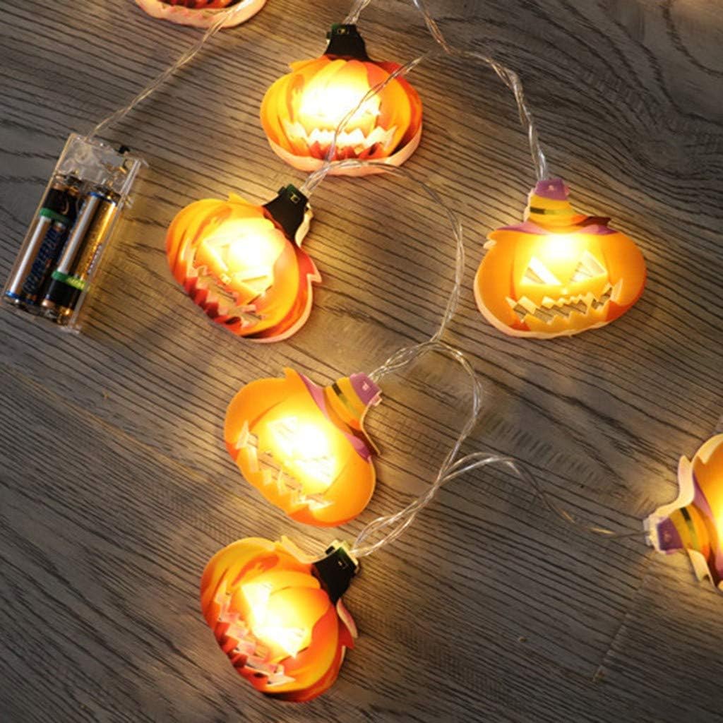 Awolf Halloween Pumpkin String Lights Hanging Halloween