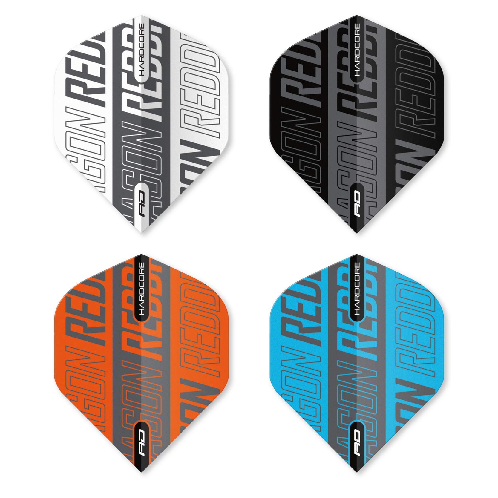 RED DRAGON Hardcore XT Print Dart Flight Selection Pack - 4 sets Per Pack (12 Dart Flights in total)