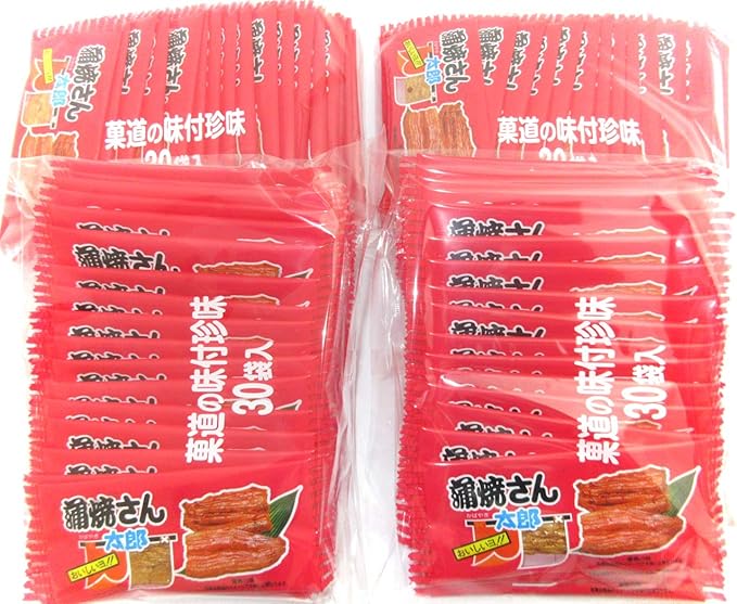 Amazon 菓道 蒲焼さん太郎 30枚入り 4袋セット 計1枚 ミニシール付き ノーブランド品 駄菓子 通販