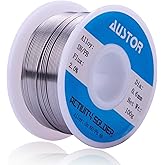 AUSTOR 60-40 Tin Lead Rosin Core Solder Wire for Electrical Soldering (0.6mm, 100g)