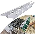 Stove Counter Gap Cover Filler, Range Trim Kit, Aluminum Don't Melt Like Silicone, For 1/32” to 5/8” Gap, Adjustable Length 23” to 25.4”, Left and Right 2 PCS, 3 Years Guarantee