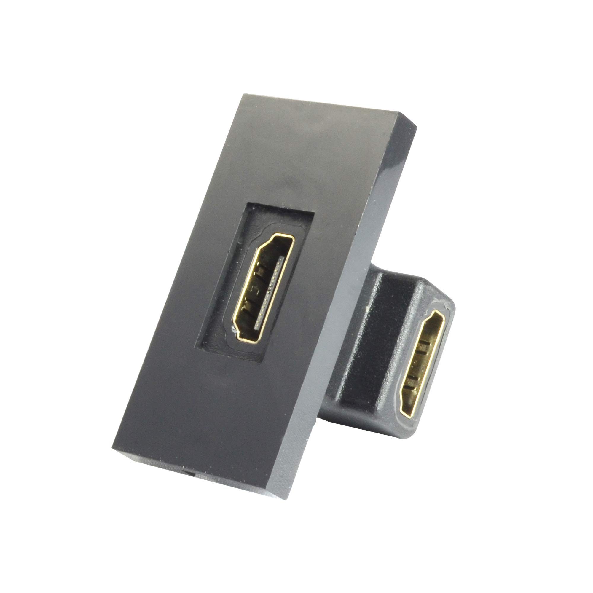 HDMI Angled Module 25mm x 50mm Black Adapter faceplate SX7082BK