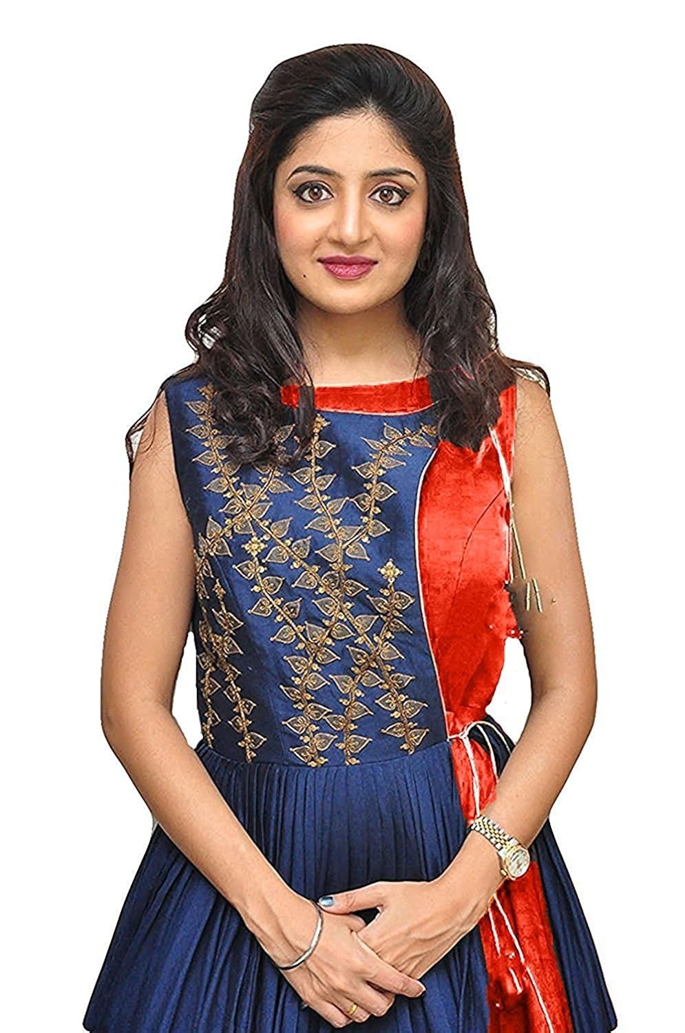 pramukh fashion women's banglory gown with jacket (2020 red)