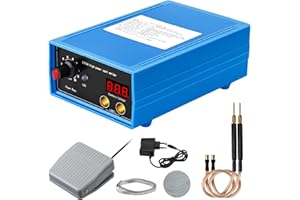 LIEBERWELL Handheld Spot Welder 5000W, Foot Pedal Spot Welder, 9 Gears Adjustable Mini Portable Battery Spot Welder with Battery Holder, Nickel Strip and Spot Welding Pen for DIY Battery Pack Welding