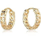 LOYATA Huggies Hoops Earrings for Women 14K Gold Plated Hoop Earrings Cubic Zirconia Diamond Dainty Earrings Hypoallergenic Simple Jewelry Gift for Women