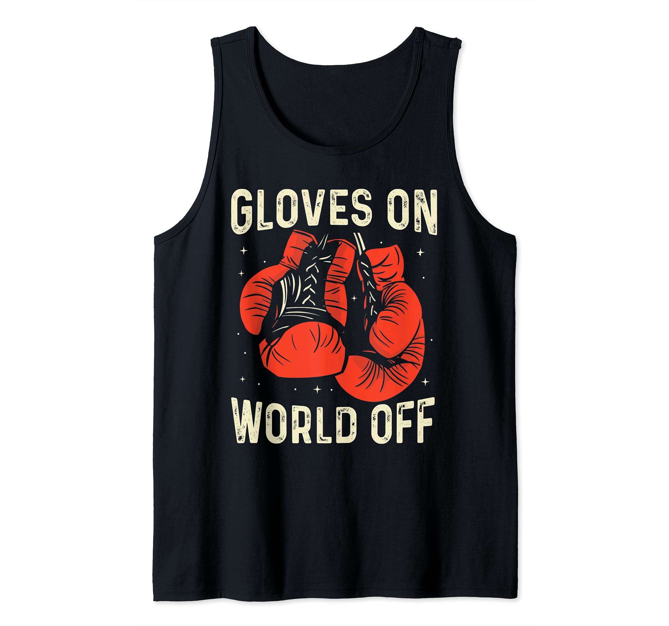 Boxing Gloves On Funny Kickboxing Tank Top
