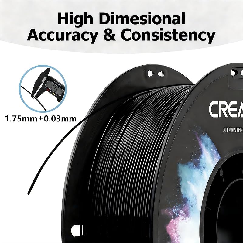 Filamento PETG 1.75mm, Eccellente Flessibilità e Durata, Precisione Dimensionale +/- 0.03mm, 4kg (8,8 libbre) per Stampanti 3D, PETG (Nero*2+Bianco*2)