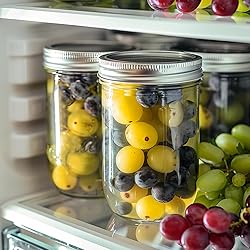 ComSaf Small Mason Jars 8 oz, 24Pcs Regular Mouth