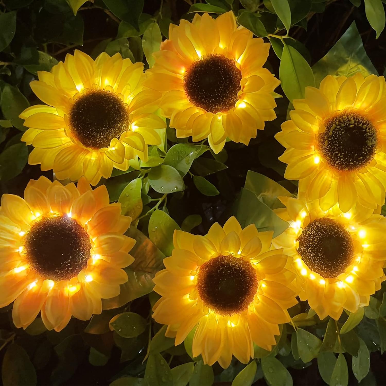 IOYOI Solar Sunflower Lights, Outdoor Decorative Solar Lights, Waterproof Solar Powered Sunflower Lights, Garden Solar Stake Lights for for Patio Lawn Garden Yard Pathway Decoration : Garden & Outdoor