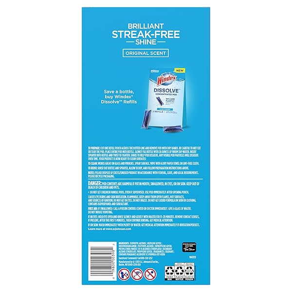 WINDEX DISSOLVE PODS STARTER KIT 1+1 0.28 FLOZ