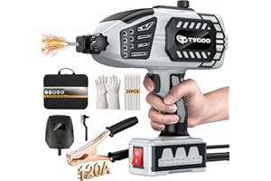 Tvgoo Portable Handheld Welding Machine - 110V IGBT Inverter Handheld Welder, 20-120A ARC Adjustable Current, Hot Start & Anti-Stick for 3/32"-1/8" Welding Rods(Grey)
