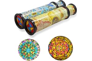 Xeehwb - 2 Pack Classic Kaleidoscope Toy, Magic Rotating Kaleidoscope, Long World Stretch Kaleidoscope, Educational Kaleidosc