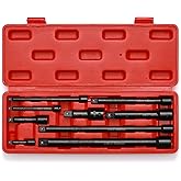 EMENTOL 9PCS Impact Extension Bar Set, 1/4", 3/8" and 1/2" Drive Socket Extension Set, CR-V Steel, Ext. bar