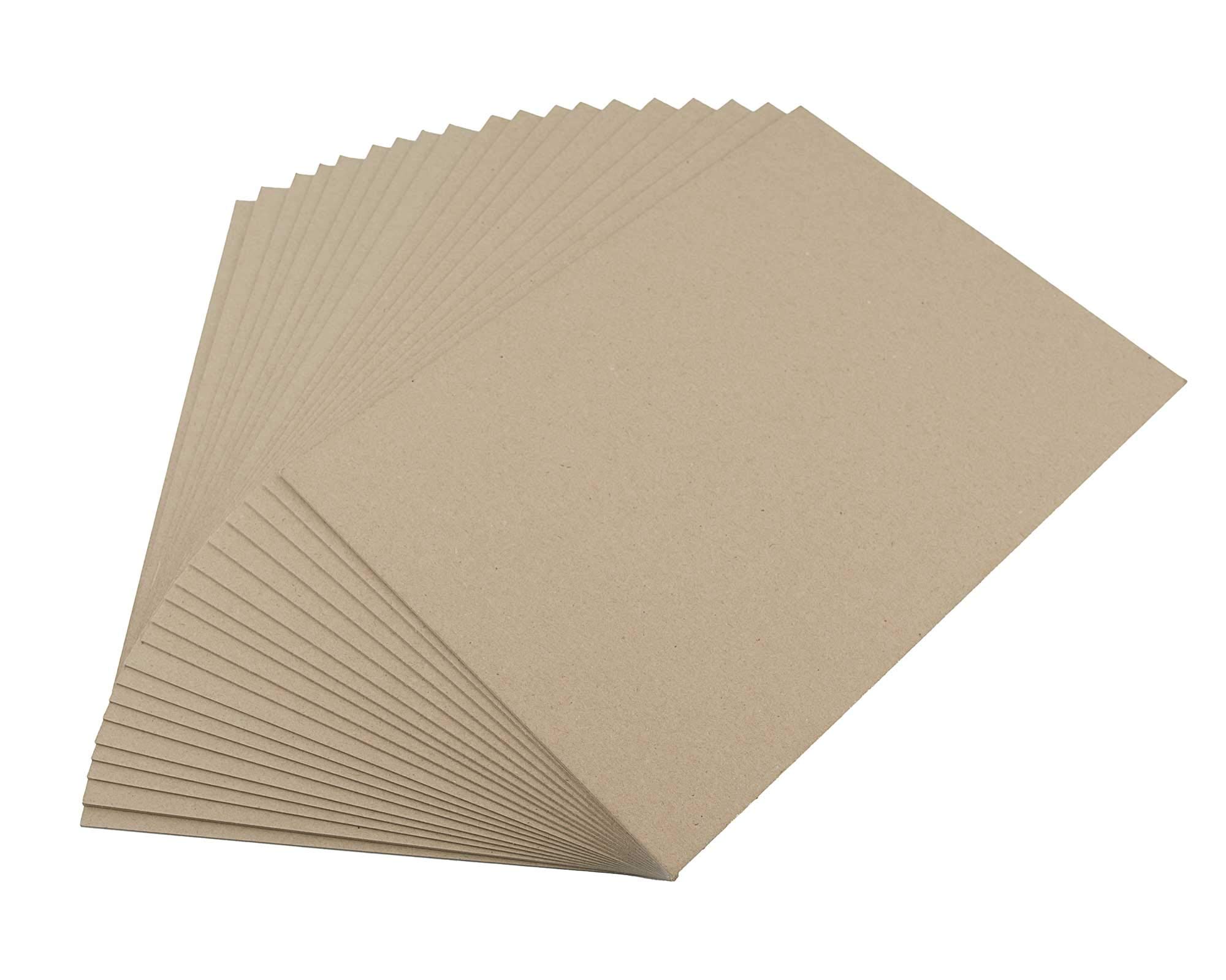 House of Card & Paper Grey Kraft Board 1500micron 945gsm A5 Size 20 Sheets per Pack, HCP471