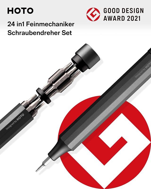 24 in 1 Feinmechaniker Schraubendreher Set, Magnetisch Präzision, Grau