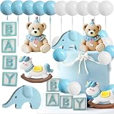 Blue Bear Cake Decoration Blue Golden Balls Cake Topper Baby Shower Decor | Bear Cake Topper Teddy Bears Cake Decoration Bear Baby Shower Decoration Bear Birthday Decoration