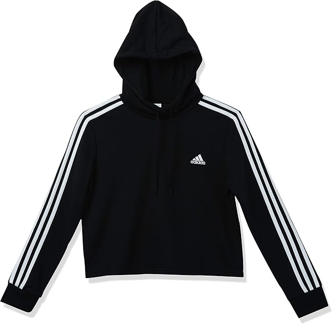 adidas women's cropped french terry hoodie