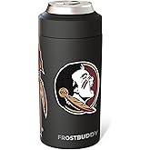 Frost Buddy NCAA Universal Buddy - Fits all - Stainless Steel Can Cooler for 12 oz & 16 oz Regular or Slim Cans & Bottles - Stainless Steel (Florida State Seminoles)