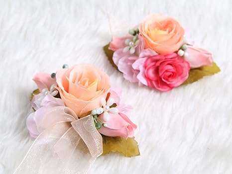 Amazon Charming花ブートニアピンウェディングプロム 2個入り Pretty Oldroseテーマ 造花 オンライン通販