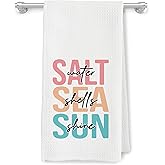 JMICPTUB Boho Beach Kitchen Towels, Coastal Nautical Dish Tea Towels, Gifts for Beach Lovers, Ocean Themed Gifts Decorative Hand Towel for Kitchen Bathroom, 16x24 Inch