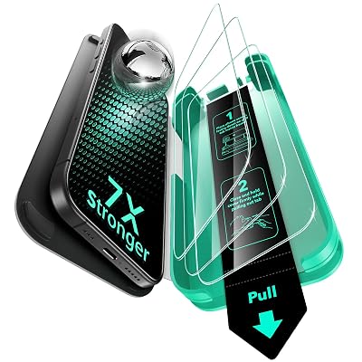 ESR 3 Pack 9H+ Glass for iPhone 16 Pro Max Screen Protector, [Military Grade Shatterproof & Longest Durable] Armorite Ultra-Tough Tempered Glass with UltraFit Tray
