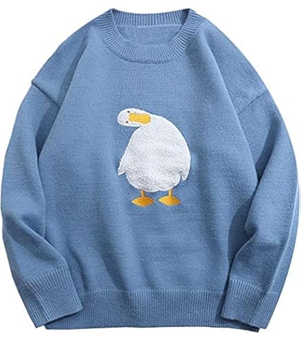 Amazon.com: Laixton Men's Graphic Oversized Sweater Unisex Knit