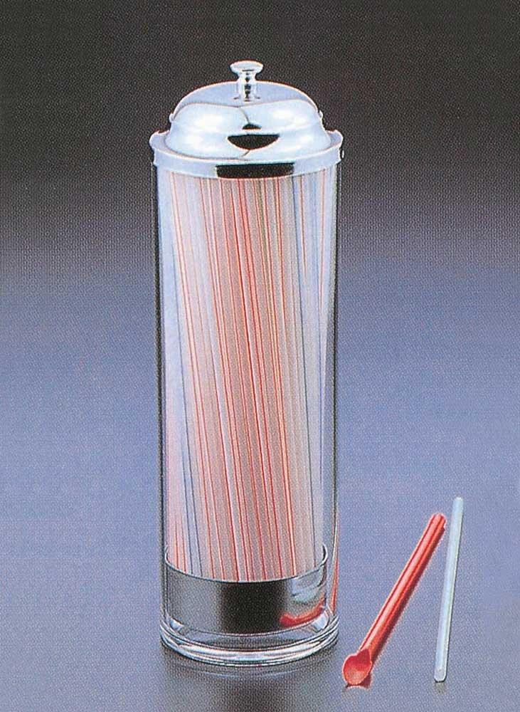 Pullup Straw Dispenser (Clear) (11"H x 4.5"D) Drinking