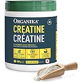 Organika Canadian-Made Creatine Powder - Pure Micronized Creatine Monohydrate - NSF Certified - Supports Strength, Muscle, Re