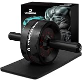 Ab Roller Wheel for Home Gym, Abs &amp; Core Strength Workout with Knee Pad Set | Stable ab roller with knee pad for workouts, abdominal wheel for full-body strength training &amp; core control
