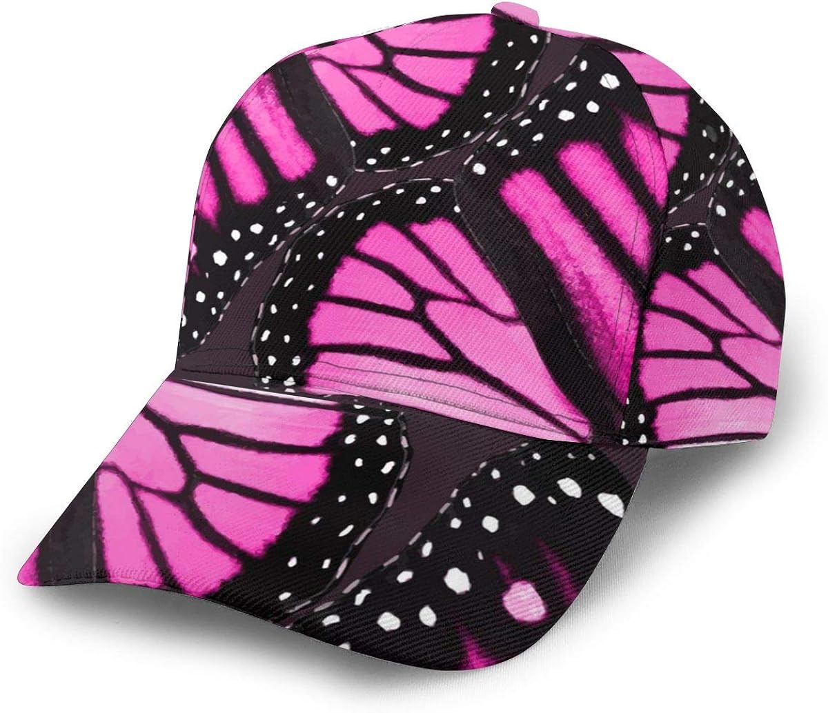 Baseball Cap Butterfly Wings of Monarch Butterfly Print Dad Caps