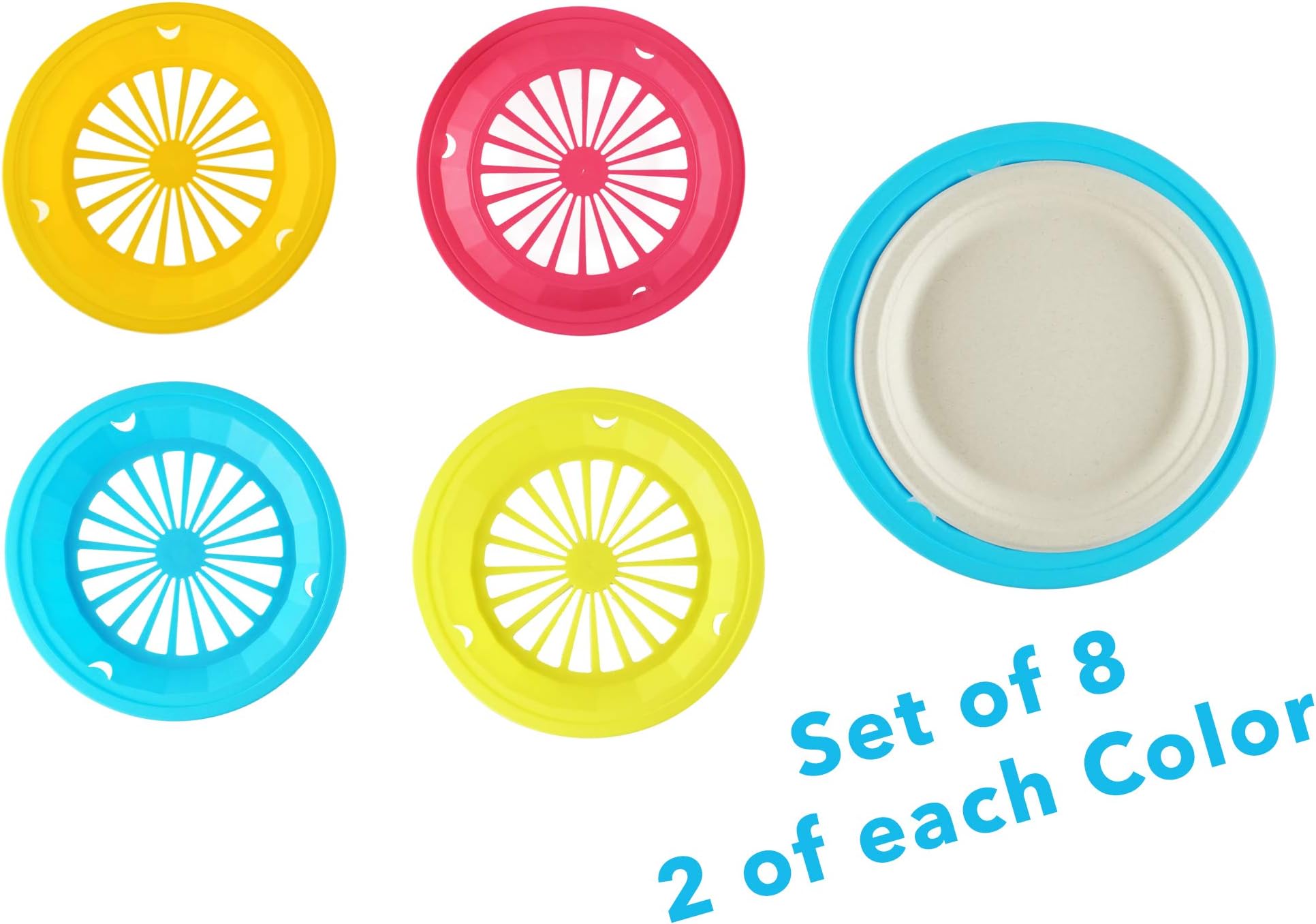 HOME-X Paper Plate Holder, Plastic Dinnerware, Party, BBQ, and Picnic Accessories