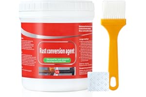 TPTAL Water-Based Metallic Paint,Rust Removal Converter Metallic Paint,Rust Remover Converter for Metal, Car Anti Rust Paint Chassis Universal Rust Removal Converter with Brush (White)