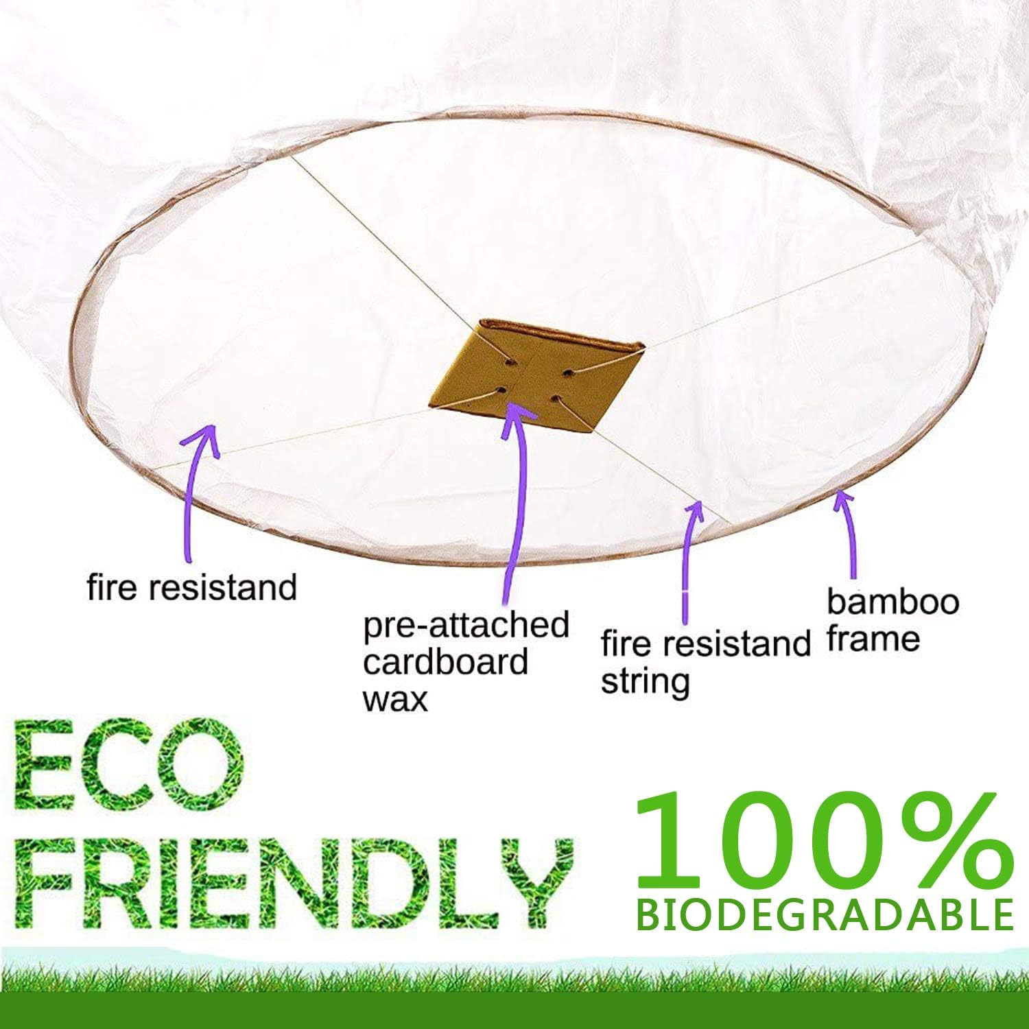 6 Pack Chinese Sky Lanterns, Eco Friendly - Image 4