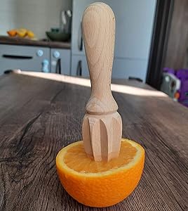 Wooden Lemon Squeezer Primer Pocket Reamer Citrus Juicer - Lemon Reamer Wood Wooden Juicer Reamer - Citrus Reamer Wood Reamer for Juicer - Wood Lemon Reamer Wood Lemon Squeezer - Hand Juicer Citrus Squeezer Wood by KIBS group
