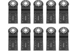 10 Pcs Oscillating Saw Blade Multitool with Starlock Interface Professional Grade Multi Functional Perfect Cutting Wide Compa