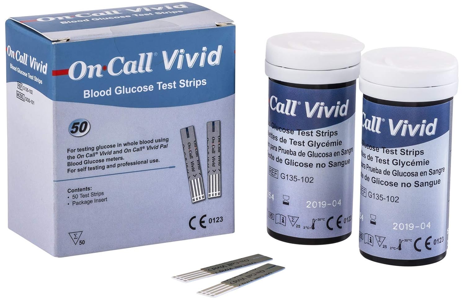 On Call Vivid Blood Glucose Test Strips (50 Pieces) Amazon.co.uk