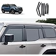 TERDARAY Side Window Deflector Visors Compatible with Toyota Land Cruiser Prado LC250 2024 2025 Acrylic Smoke Tinted Sun Rain Wind Guards Shield Vent Cover Car Accessories 6PCS