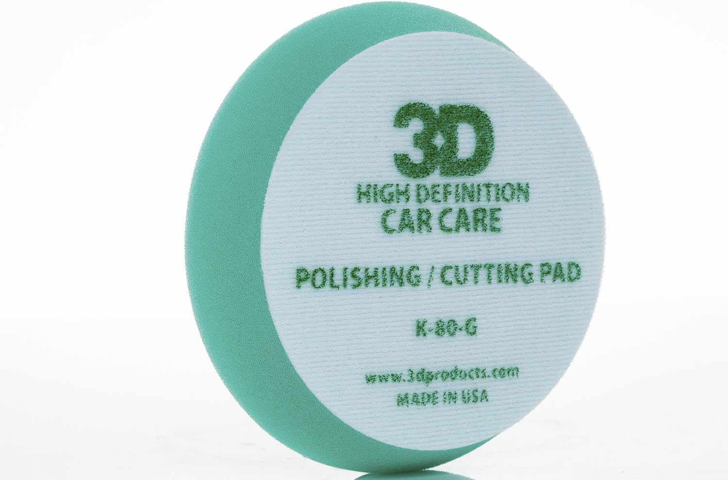 3D 5.5" Green Polishing/Cutting Pad - For use with Machine Polisher, Dual Action, Rotary or Orbital