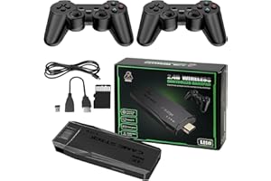 OUTUO 2025 Upgraded 20000+ Retro Games Console, 4K HDMI Mini NES Gaming Classic Edition, Game Play Stick with 64G TF Card, 9 Emulators, 2.4G Wireless Controllers, Plug and Play Video Games for TV